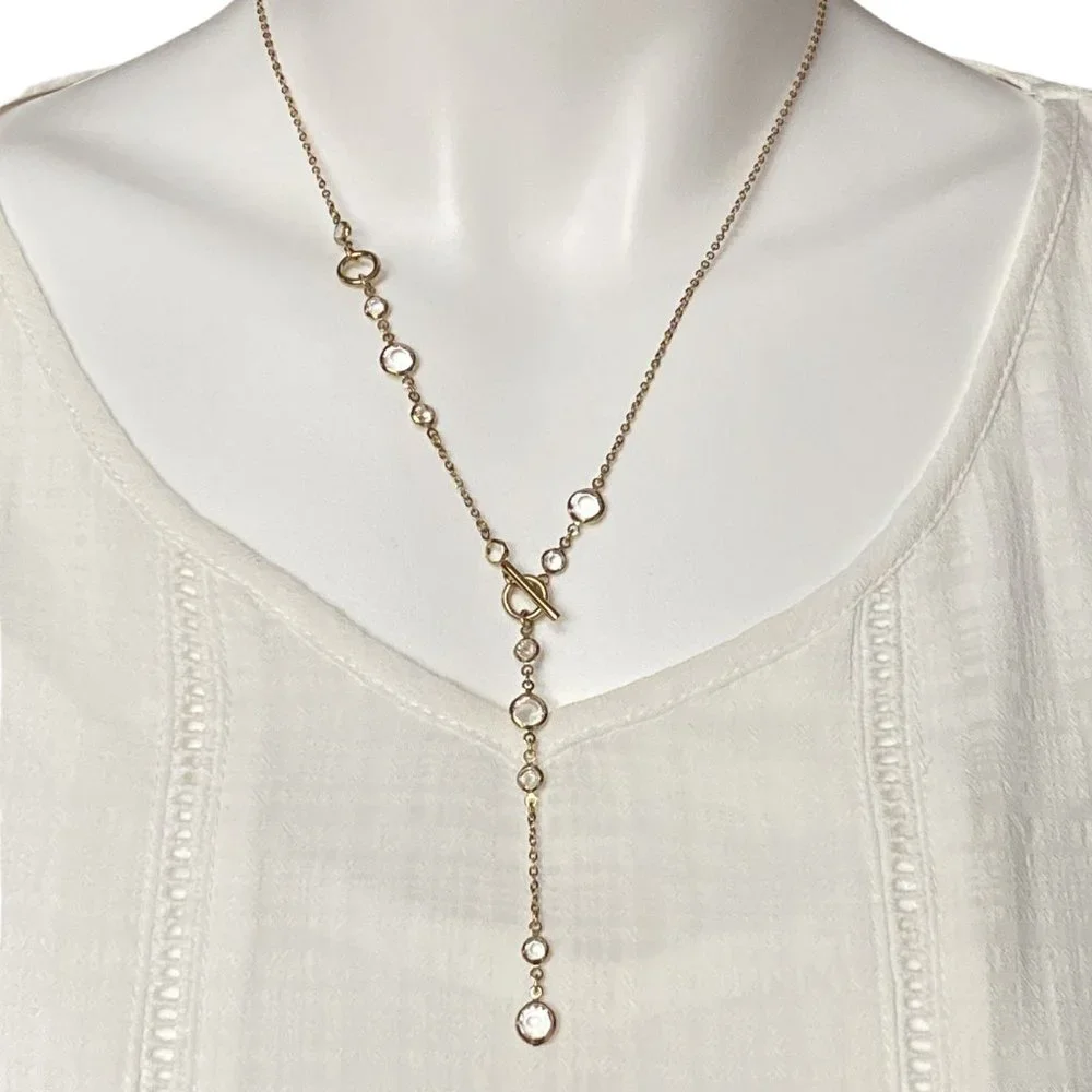 Stainless Steel Long Necklace Toggle Closure - Picture 4 of 9